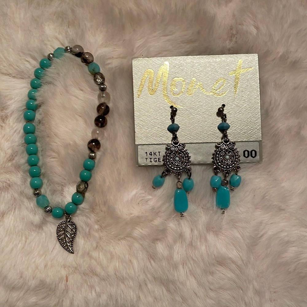 Vintage Monet earring and bracelet set